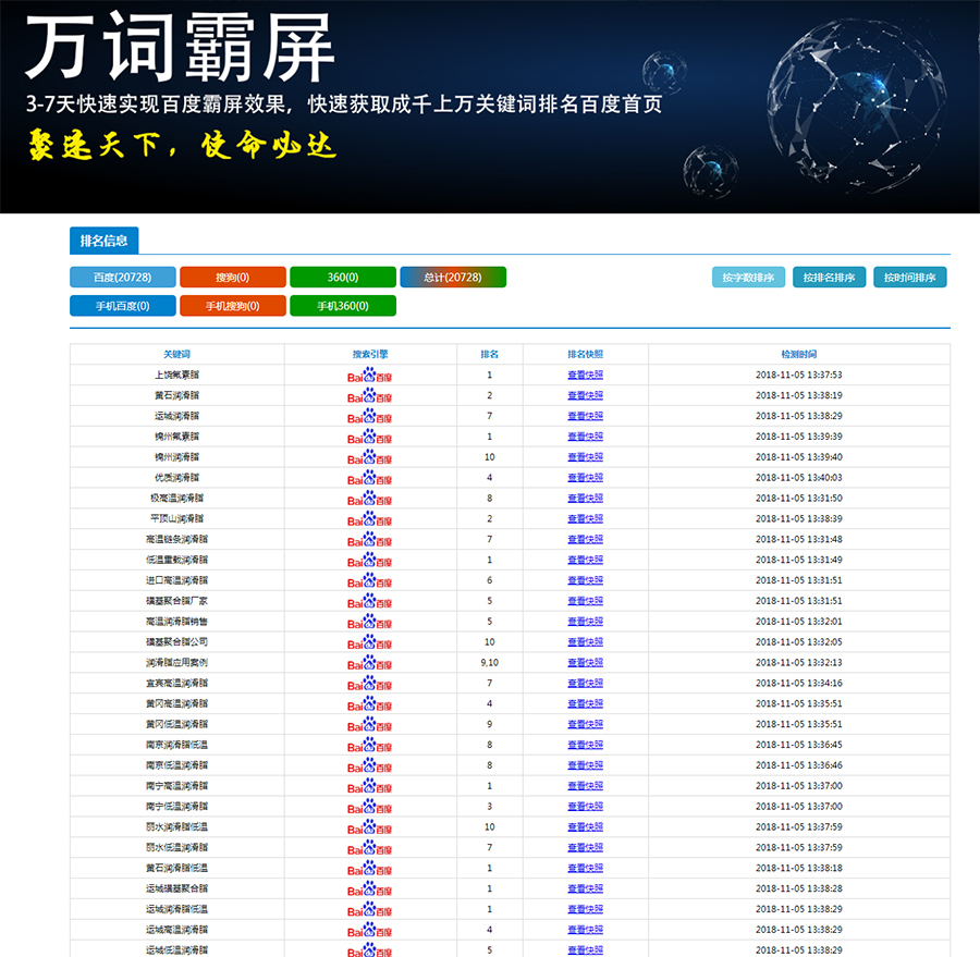 万词霸屏